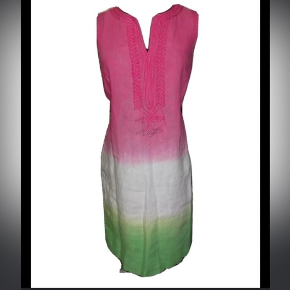 MICHAEL Michael Kors Pink White Green Ombre Sleeveless Mini Dress